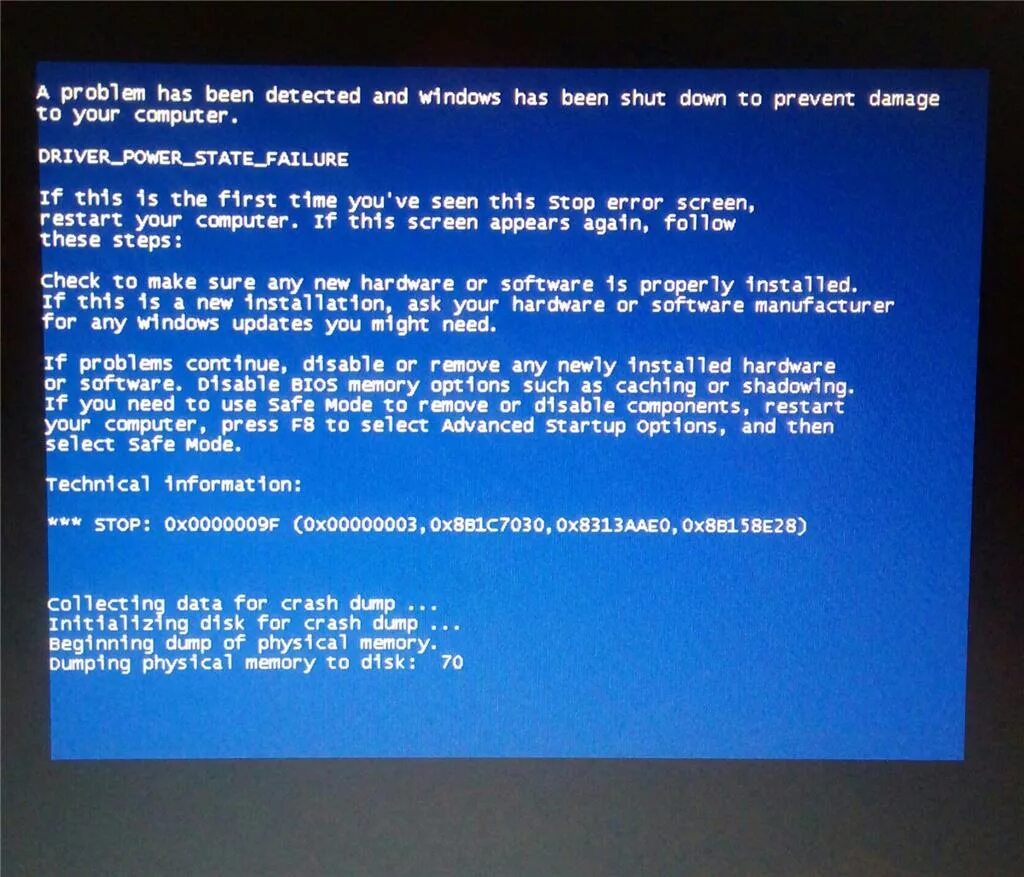 Driver Power State failure. Ошибка синий экран. BSOD Driver Power State failure. Ошибка Driver Power State failure.