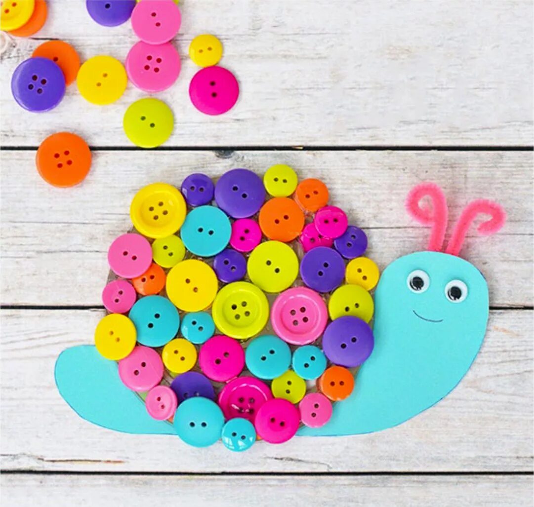 Поделки для детей. Рукоделие 5 лет. Поделки из пуговиц. Идеи для поделок. Поделки из пуговиц.