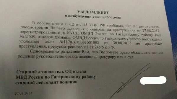 Уведомление заявителя о возбуждении уголовного дела образец. Уведомление потерпевшему о возбуждении уголовного дела. Уведомление потерпевшего о возбуждении уголовного дела образец. Уведомление заявителя о возбуждении уголовного дела бланк.