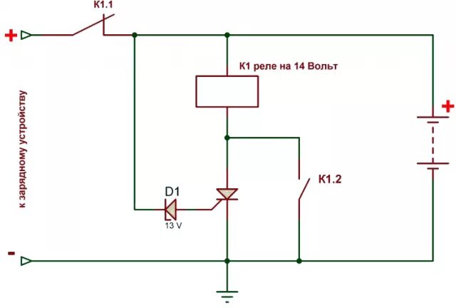 Тиристор постоянного тока. Защита АКБ от перезаряда схема. Схема защиты аккумулятора от перезаряда. Схема защиты от перезаряда аккумулятора 12в. Простая схема реле напряжения 12 вольт.