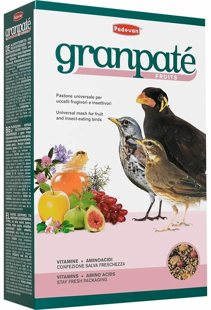 Корм для насекомоядных. Padovan granpatee. корм падован для насекомоядных птиц. padovan корм для птиц.