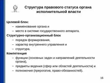 Административное право статус органов исполнительной власти