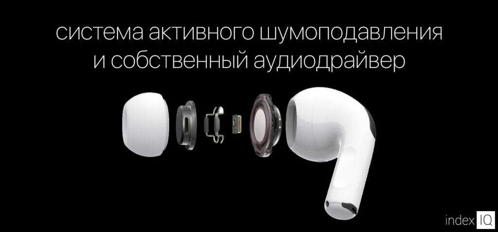 Шумоподавление в наушниках airpods