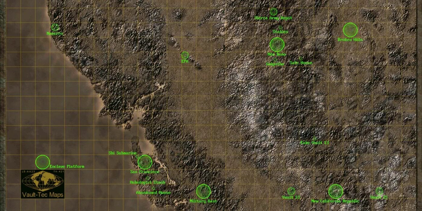 Карта fallout на русском. Нью рино fallout 2 на карте. фоллаут невада карта. fallout 2 наварро на карте.