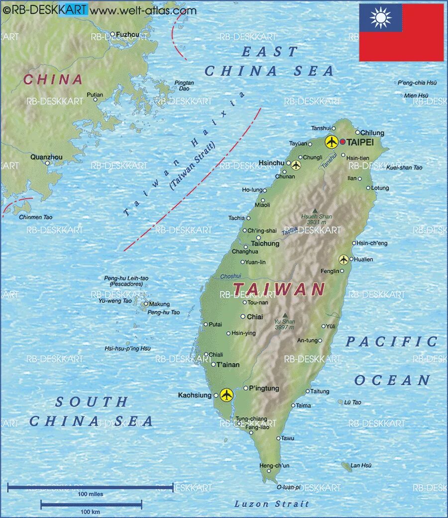 Где находится тайвань на карте какая страна. Остров Тайвань на карте Китая. Китай и Тайвань на карте. Территория Тайваня на карте.