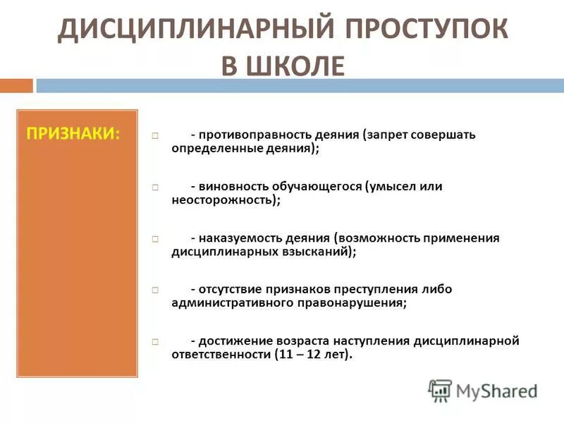 Виды наказания дисциплинарного правонарушения. Дисциплинарный проступок примеры. Дисциплинарные проступки в школе. Признаки дисциплинарного правонарушения. Дисциплинарные правонарушения в школе.