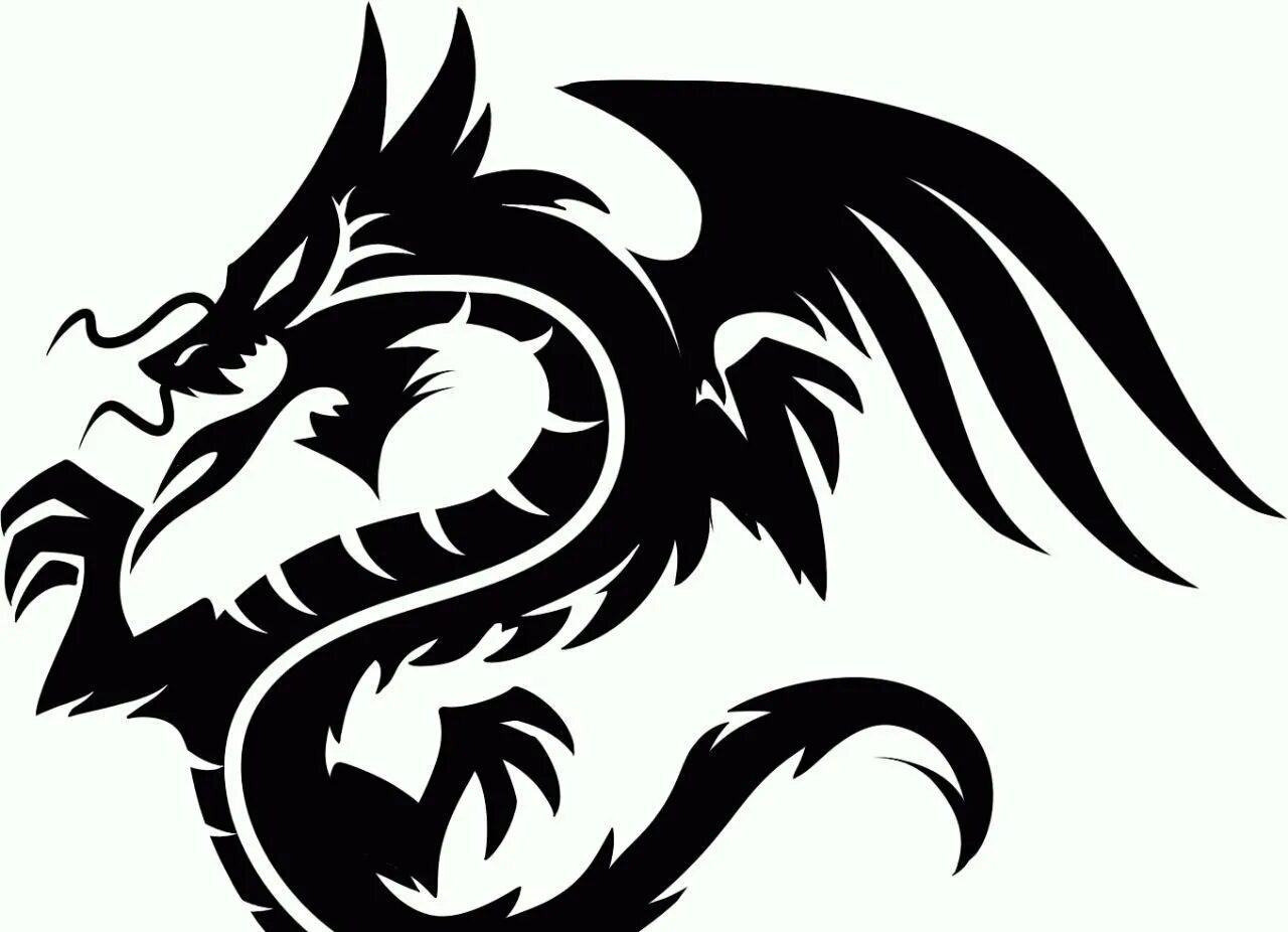 векторное изображение дракона. сюаньлун черный дракон. дракон в черно белом цвете. дракон черно белый. трафарет дракона.