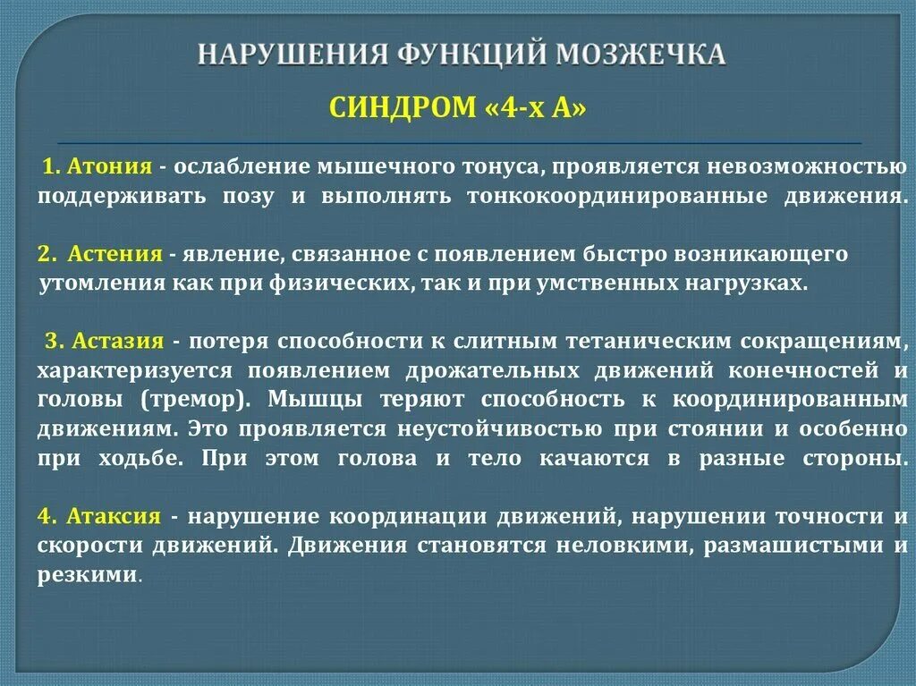 Основном связано. Нарушение функций мозжечка. Основные причины поражения мозжечка. Симптомы нарушения функции мозжечка. Основные нарушения функций мозжечка.