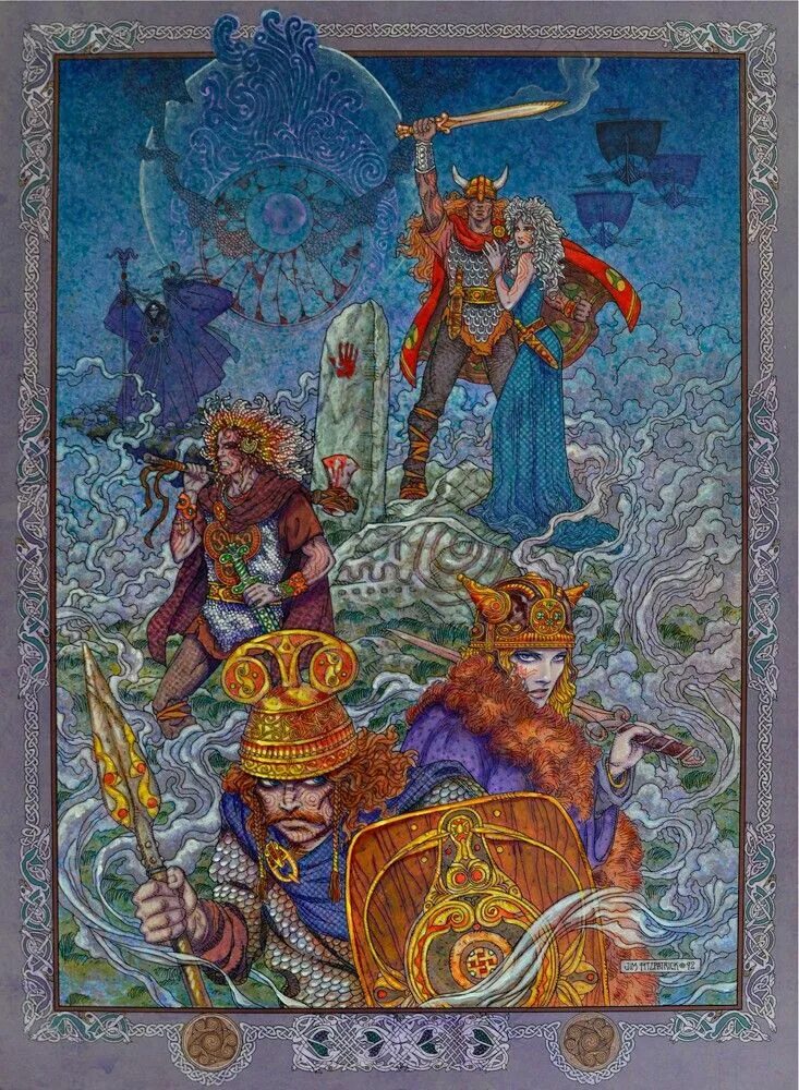 Племена богини даны. Туата-данан. художник джим фитцпатрик боги кельтов. племя богини дану туата де дананн. туата де дананн арт.