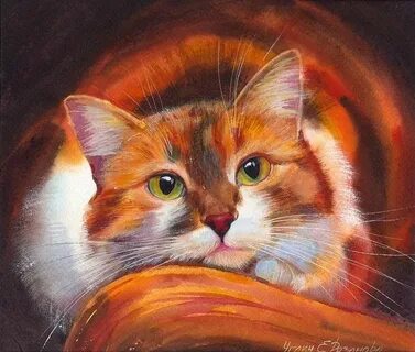 Кошки картины маслом