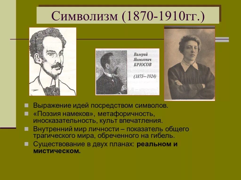 Символизм 1870-1910. Символисты 20 века в литературе. Период существования символизма. Символизм в русской литературе. Поэзия 20 века презентация