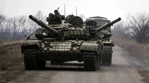 Видео колонны танков