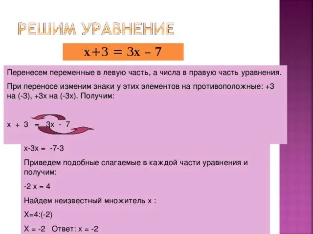 Как переносить числа. Как переносить числа в уравнениях. Как решать уравнения с переносом. Знаки при переносе в уравнении. На какое число перенесли маску