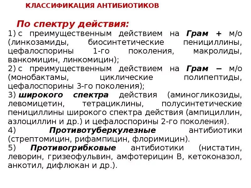 Антибиотики противомикробного действия. Спектры противомикробного действия антибиотиков. Классификация антибиотиков по спектру действия. Спектр действия антибиотиков. Классификация антибактериальных антибиотиков по спектру действия.
