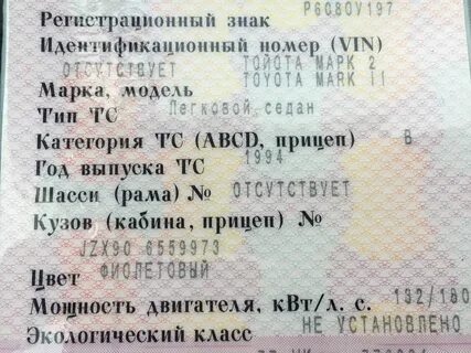 Идентификационный номер отсутствует
