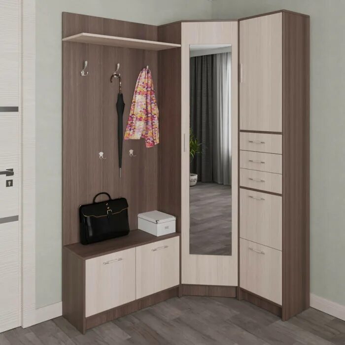Прихожая угловая Лигос купить в Москве от производителя - mebel-up.ru