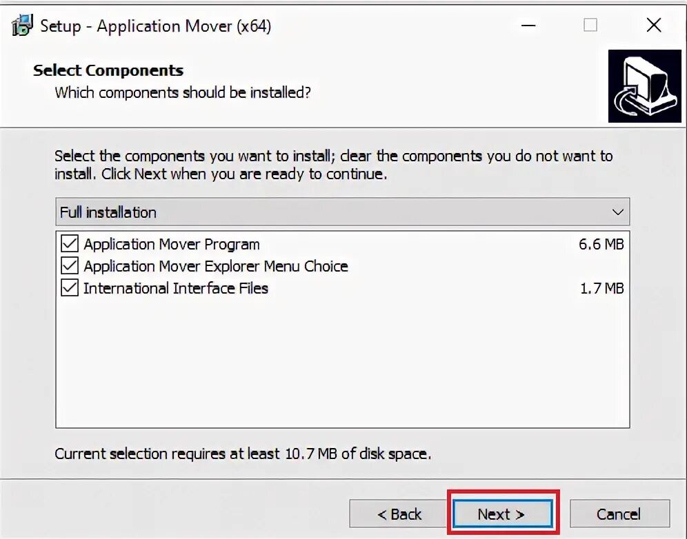 Install move. Install move