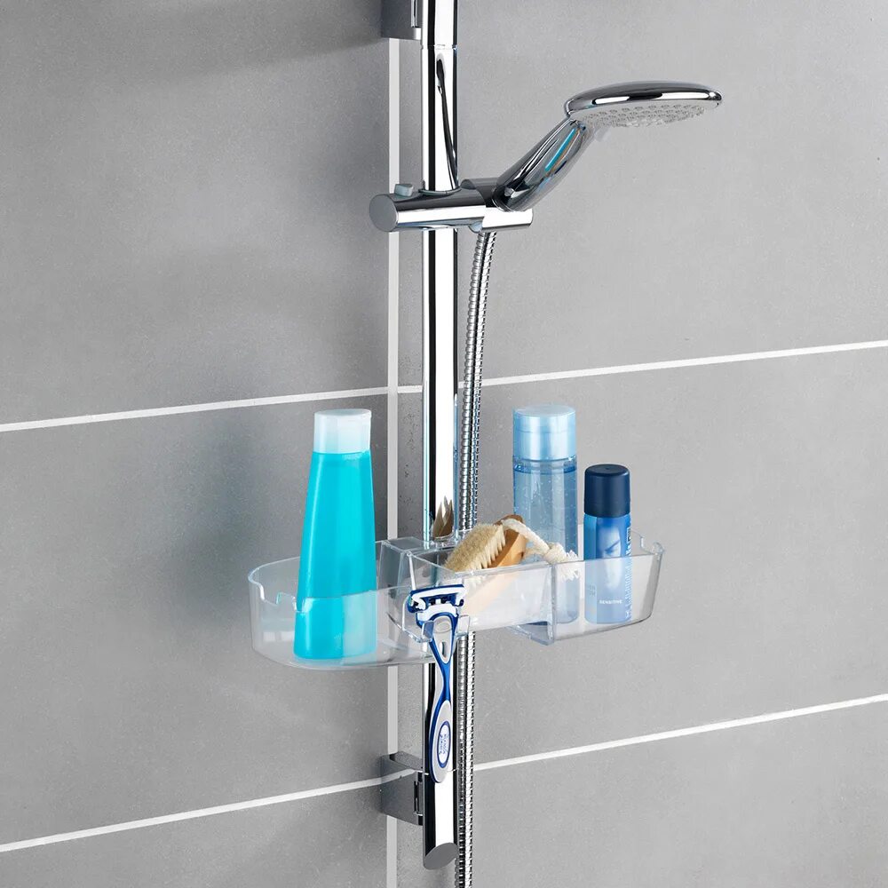 Полочка Grohe EASYREACHДЛЯ душевых систем (26362ln0). Крепление штанги для душа Гроя. Полка для душевой стойки Frap f339. Держатель душевой штанги Ледеме.