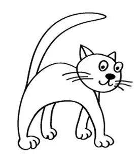 Раскраска кот для детей 2 3 лет