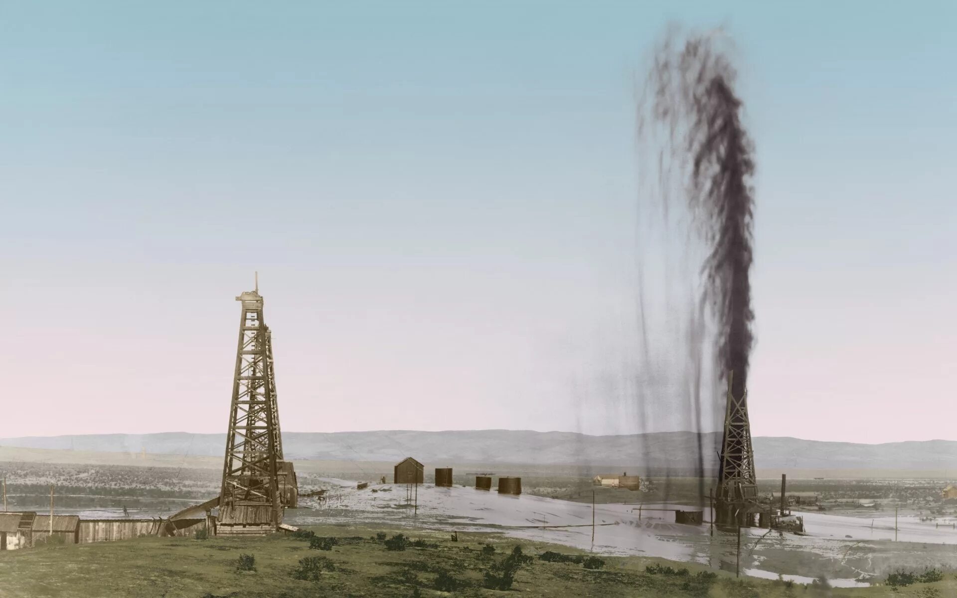 Нефтяные открытые фонтаны