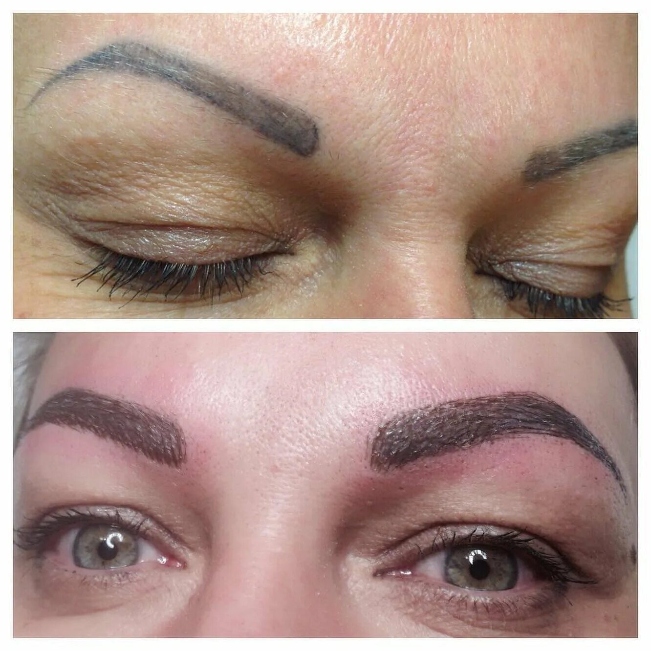 Тонкие брови после перманентного макияжа. Перманентный макияж. Неудачный волосковый татуаж бровей. Татуаж пудровое напыление. Пудовый татуаж.