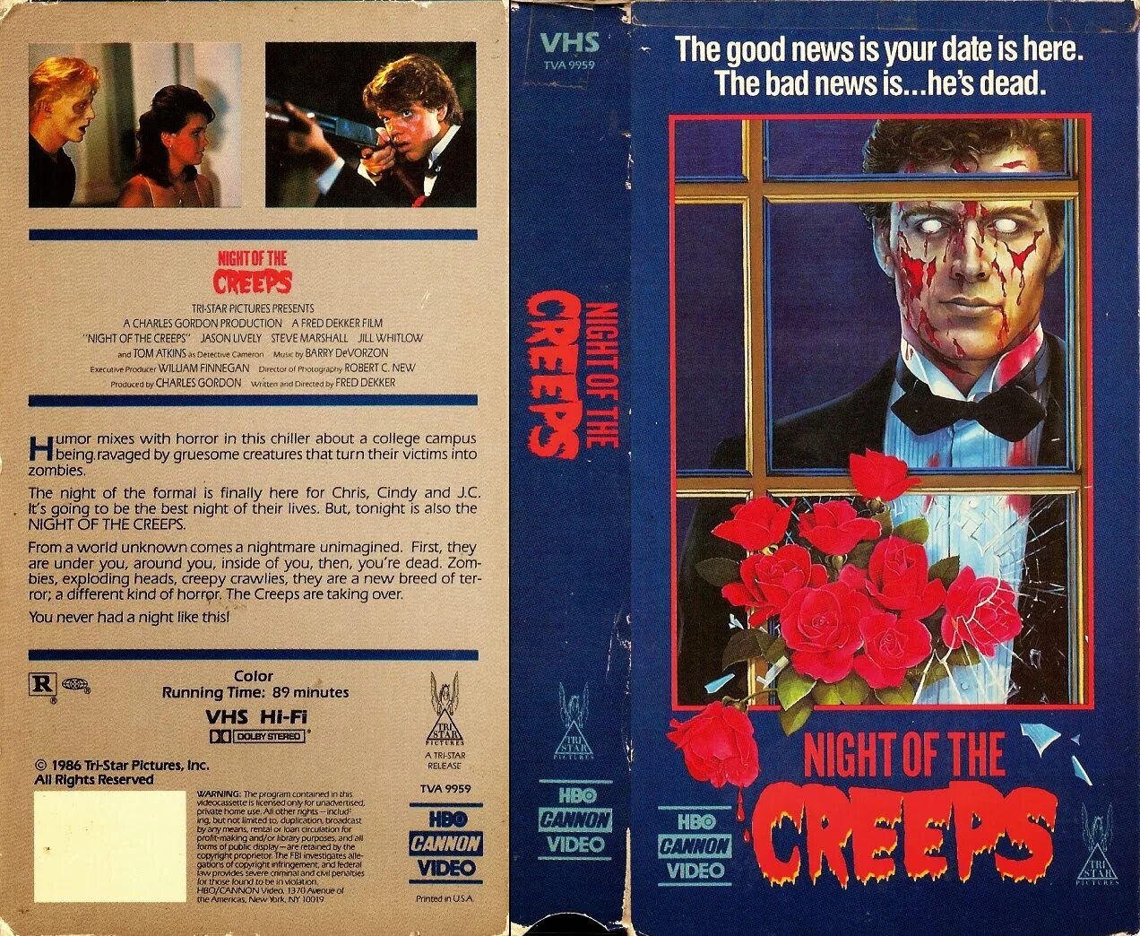 Night of the creeps recover где послушать. Ночь ползучих тварей 1986 Постер. Ночь VHS.