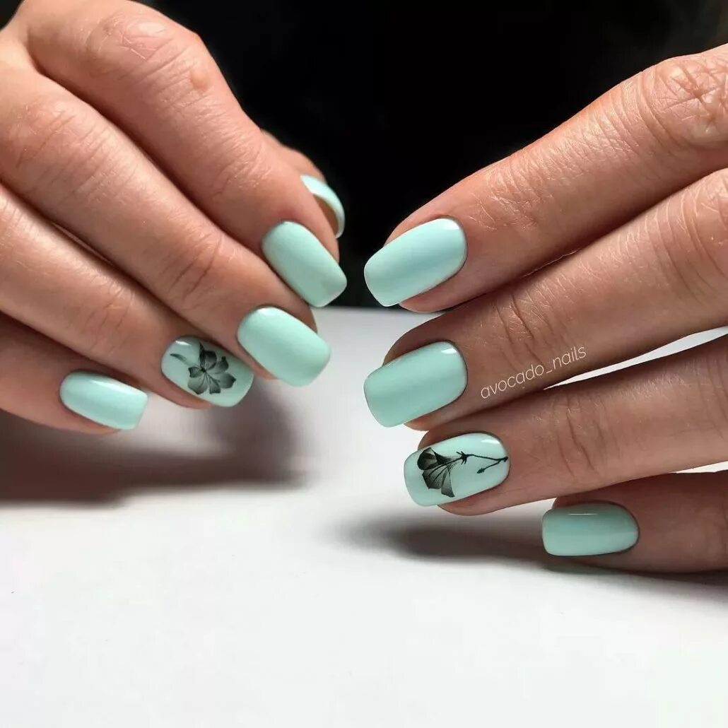 Мятный маникюр на лето 2021 года: комбинации, оттенки, примеры Makeup nails desi