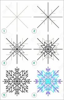 Видео как нарисовать снежинку