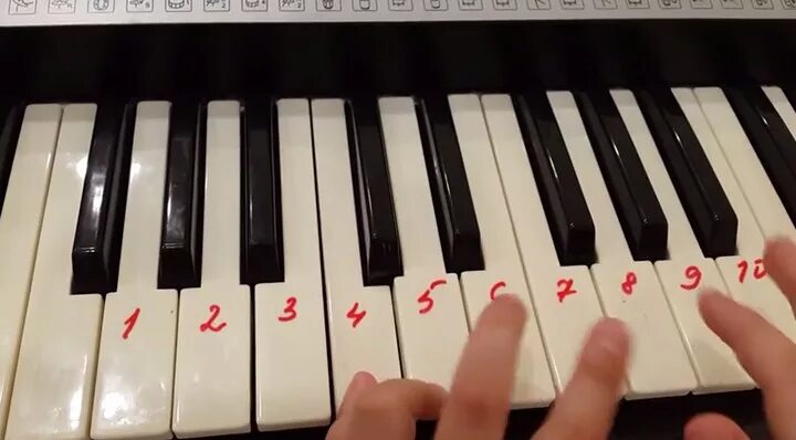Начала играть на пианино
