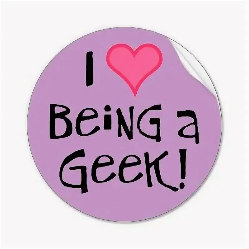 Geek stick. Geek girl stickers.