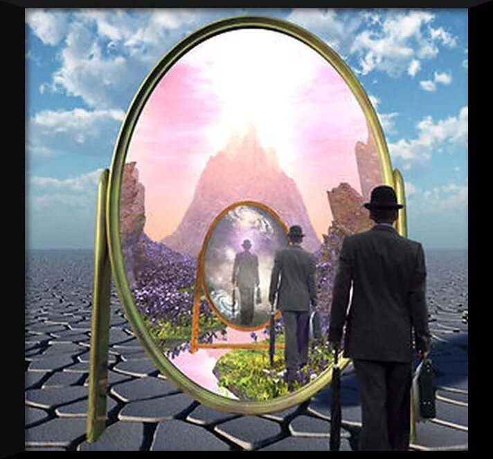 отражение реальности. алиса в стране зазеркалья фон. солончак уюни млечный путь. фотосессия с зеркалом. зеркальный путь.