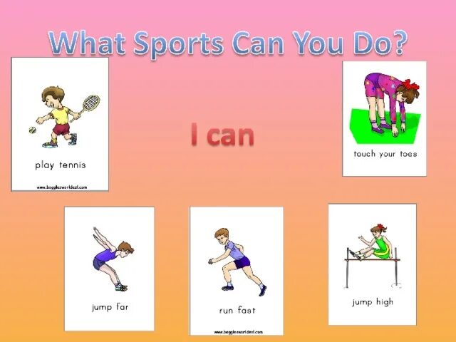 Sport 4 класс английский. Can глагол в английском. Can для детей. Can упражнения для детей. Глагол can can't в английском языке.
