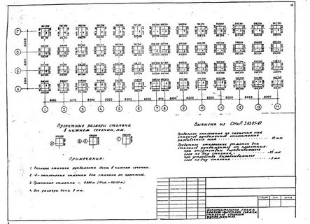 Исполнительная схема ростверка
