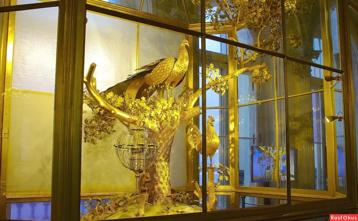 золотой павлин в эрмитаже. эрмитаж санкт-петербург часы павлин. во сколько павлин в эрмитаже.