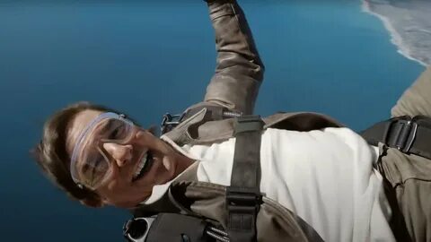 Thomas Cruise Meypoter IV thanked admirers during a jump from the helicopte...