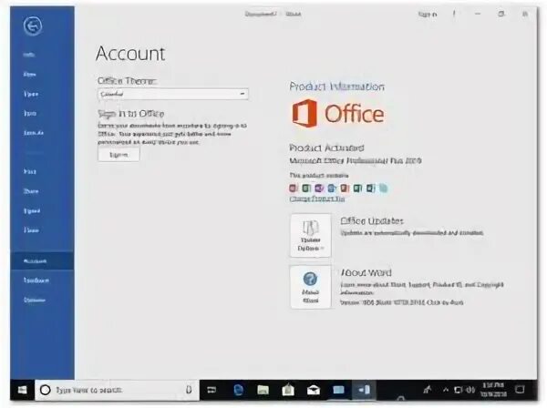 Как узнать версию офиса. Microsoft office 2019. Обновление microsoft office. Обновить office 2019. Microsoft office 2019 professional plus.