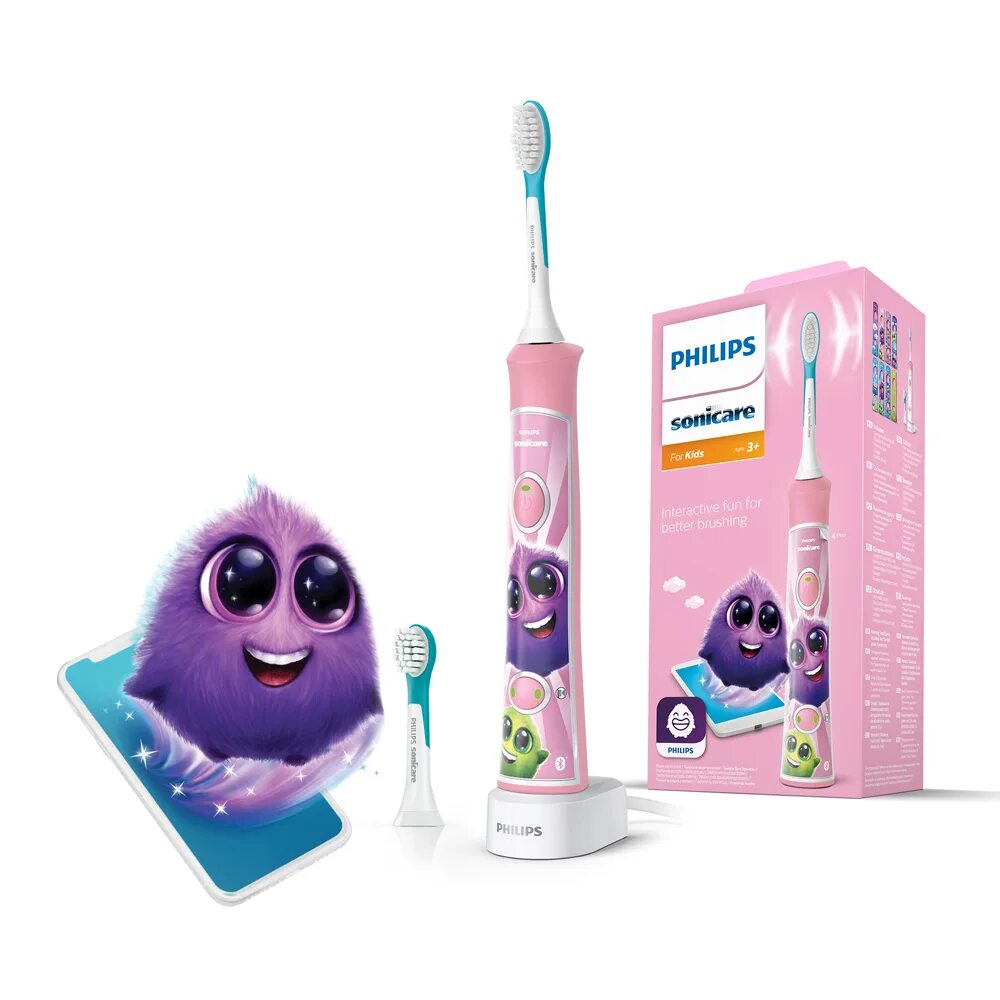 Щетка филипс соникаре. Зубная щетка Philips Sonicare for Kids hx6352. Зубная щетка электрическая Philips Sonicare FORKIDS hx6352/42. Филипс соникеа электрическая зубная щетка детская. Звуковая зубная щетка Philips Sonicare for Kids hx6352/42, розовый.