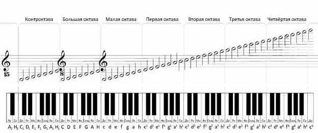 Фа большой октавы. Октава басового ключа фортепиано. Басовый ключ малая Октава. Малая Октава первая Октава вторая Октава третья Октава. Ноты малой октавы в басовом Ключе.