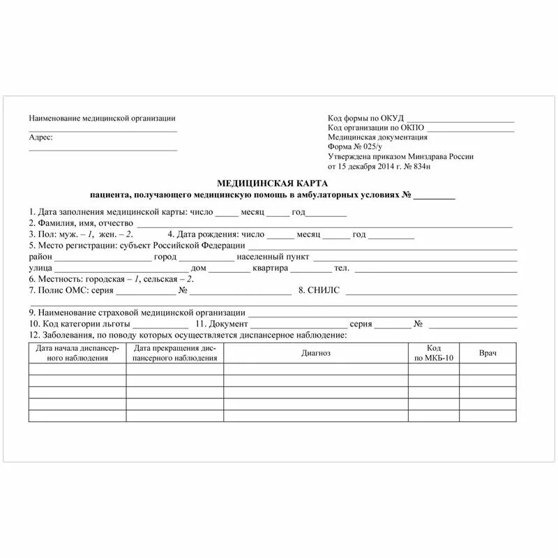 Бланки карт амбулаторного больного форма 25. 025/у-87, 025/у-04. Медицинская карта амбулаторного больного ф. №025/у-87. Медицинская карта амбулаторного больного форма 025/у а4.