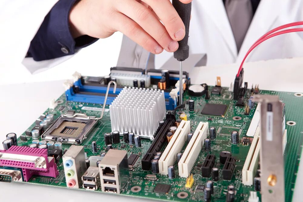 The computer being repaired