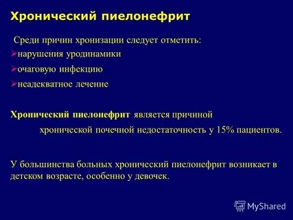 Обострение хронического пиелонефрита