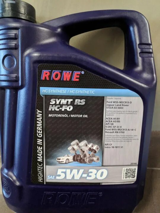 Rowe 5w30 Fo. Rowe 5w30 Форд. Rowe Hightec Synt RS SAE 5w-30 HC-Fo. Rowe RS HC-Fo 5w*30.