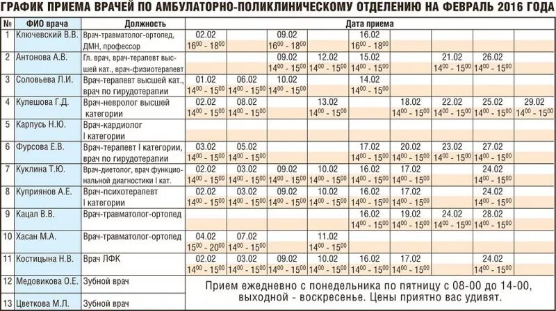 Городская больница 2 расписания. Расписание врачей детской поликлиники 2 Климовск. Детская поликлиника 1 Красногорск расписание врачей. График врачей в поликлинике. Расписание приема врачей.