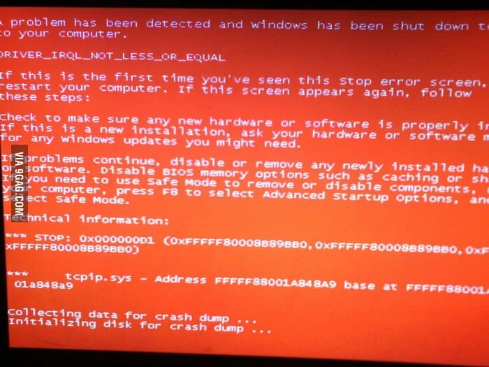 Red screen of death
