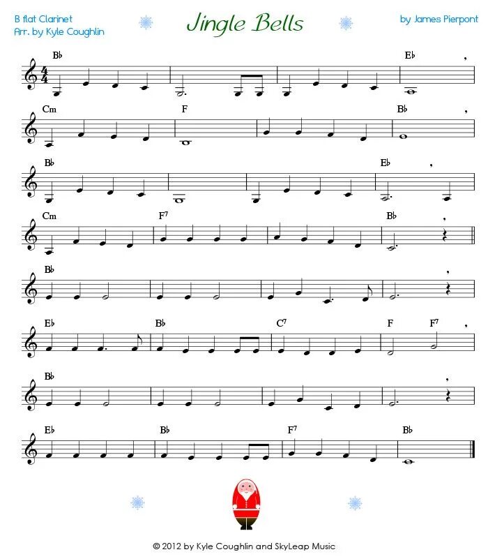 Корневая нота. Jingle Bells Ноты для кларнета. Джингл белс Ноты для кларнета. Джингелбелс Ноты кларень. Ноты для кларнета для начинающих 1 класс.