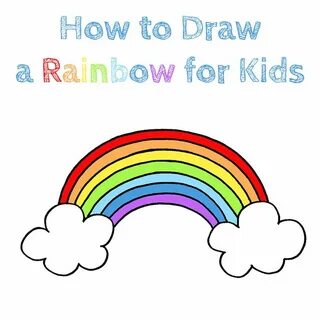 Easy How to Draw a Rainbow Tutorial Video & Rainbow Coloring Page