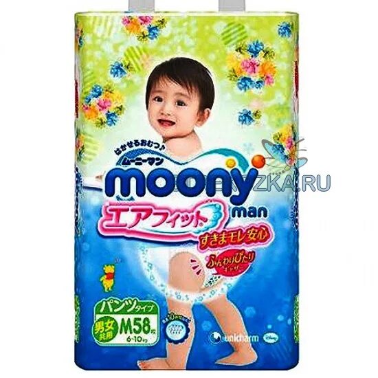 Подгузники Moony 6-11 кг размер м 22 шт. Moony xxl