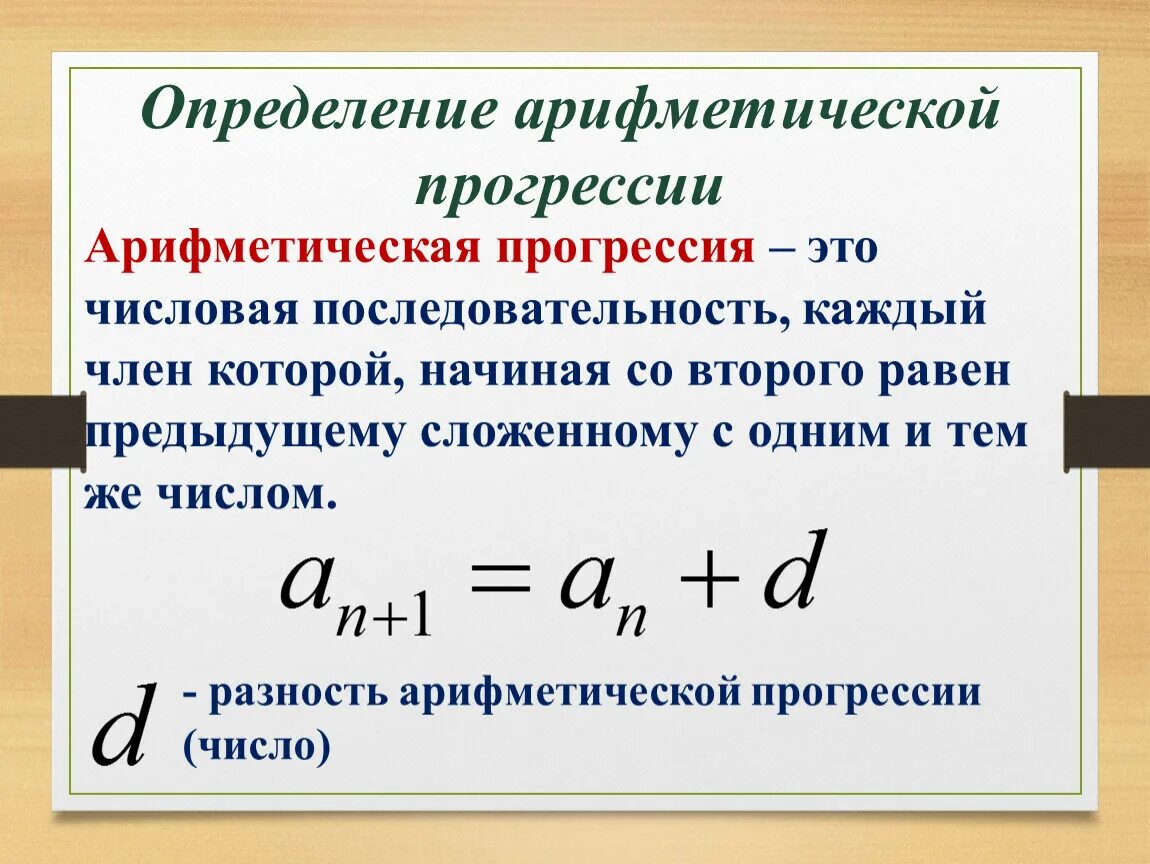 Первый элемент арифметической прогрессии