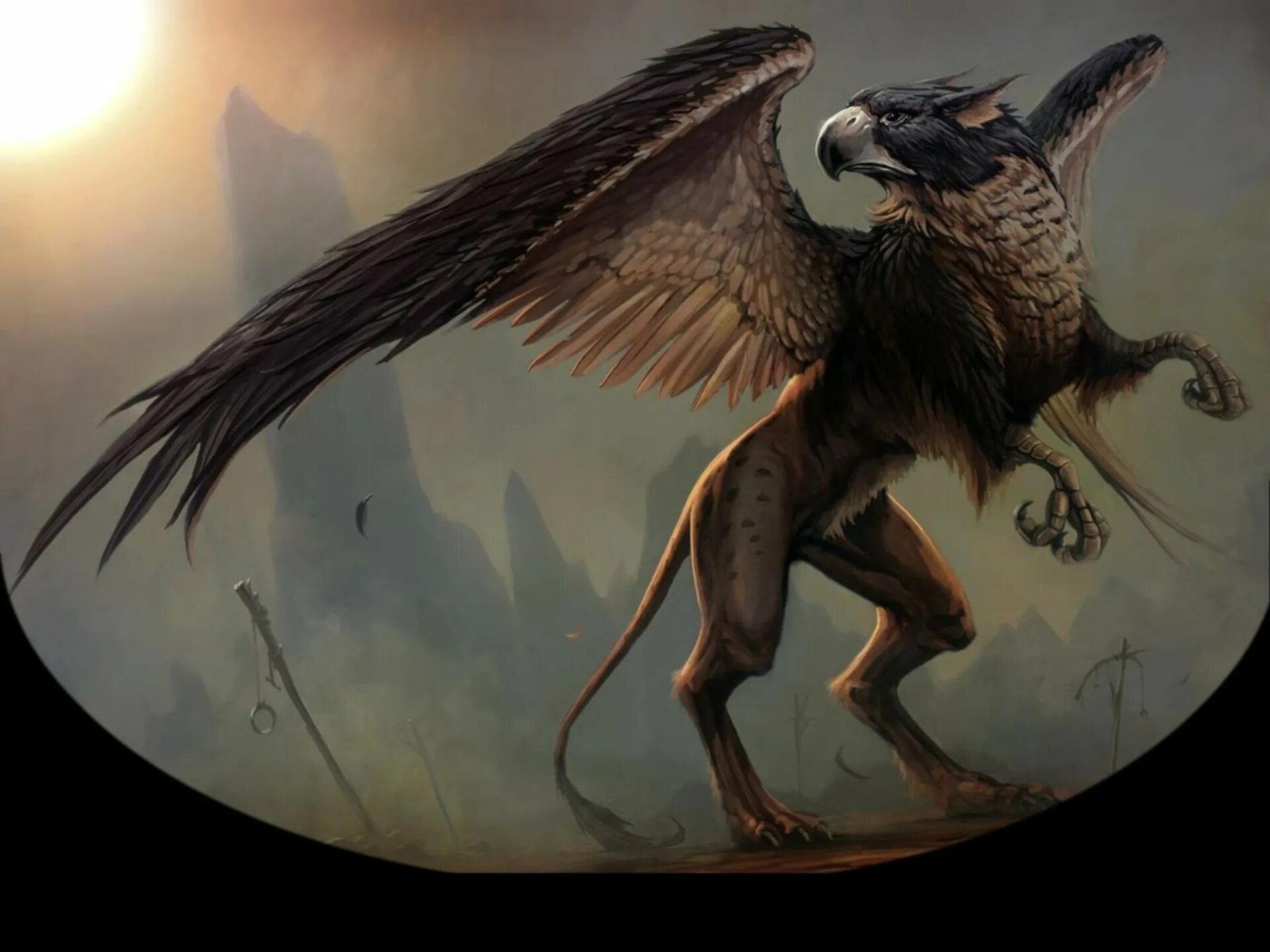 Грифон (the gryphon). Эрафийский грифон-голиаф. Грифон и гиппогриф. Королевский гриффон. Демон грифон.