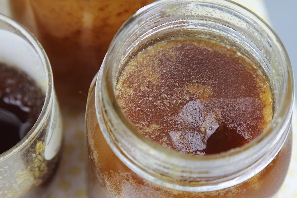 Мед порченный. Гречишный мед кристаллизация. Гречишный мёд кристаллизованный. Мёд засахарился. Засахаренный мед.